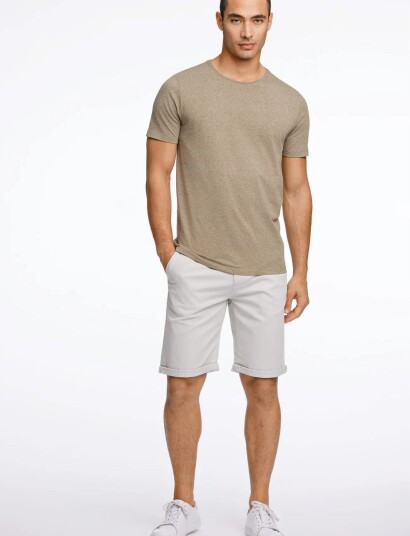 Lindbergh Superflex Chino Shorts W?. Belt   CreaM