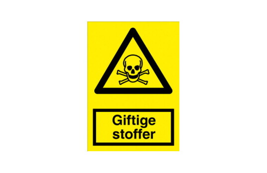 Skilt Giftige Stoffer Skilt Giftige Stoffer