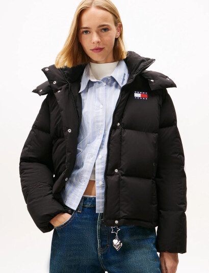 Tommy Jeans Tjw Alaska Grid Down Jacket Ext - Black - S Tommy Jeans Tjw Alaska Grid Down Jacket Ext - Black - S