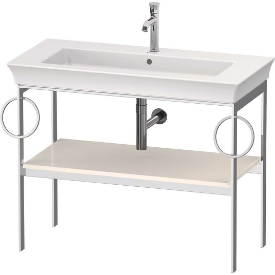 Duravit White Tulip Metallkonsoll 98,4x45x76 cm Nordisk Hvit Høygl./Krom
