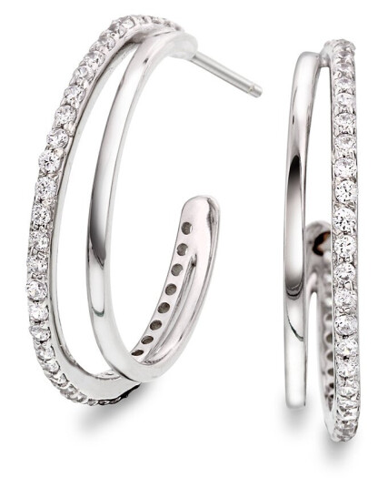 Pan Jewelry, Øreringer i 925 sølv med zirkonia Pan Jewelry, Øreringer i 925 sølv med zirkonia