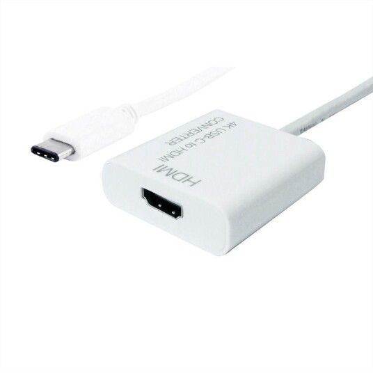 VALUE Cableadapter USB3.1 C-HDMI. M/F. White. 15cm Factory Sealed VALUE Cableadapter USB3.1 C-HDMI. M/F. White. 15cm Factory Sealed