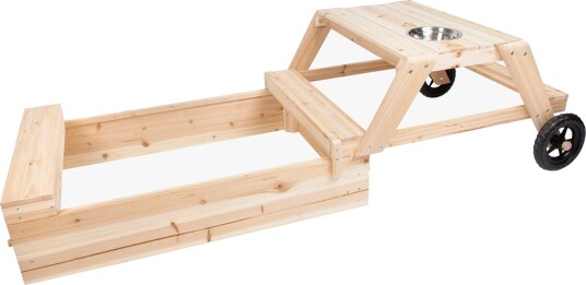 small foot Sand boks med sittegruppe og mudderbord small foot Sand boks med sittegruppe og mudderbord