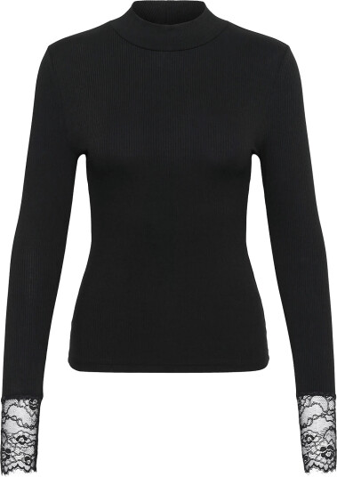 Kaffe Kaomi Turtleneck T Shirt Black XS