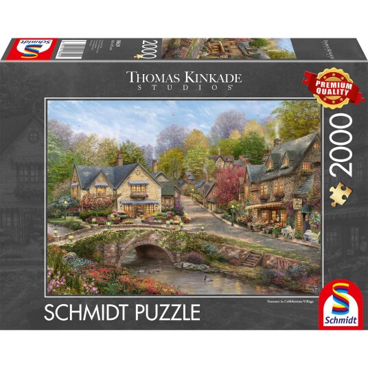 Schmidt Spiele Thomas Kinkade Puslespill 2000 Brikker Sommer I Brosteinslandsbyen Schmidt Spiele Thomas Kinkade Puslespill 2000 Brikker Sommer I Brosteinslandsbyen