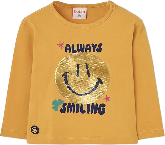 Boboli Knit T Shirt For Girl Yellow 86
