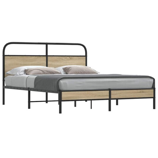  Sengeramme uten madrass røkt eik 150x200 cm konstruert tre