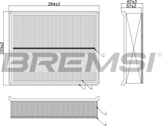 Luftfilter BREMSI FA0552 Luftfilter BREMSI FA0552