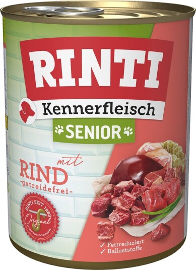 Rinti Våtfôr Senior Kjøtt For Kjennere Okse 6 X 800 G Rinti Våtfôr Senior Kjøtt For Kjennere Okse 6 X 800 G