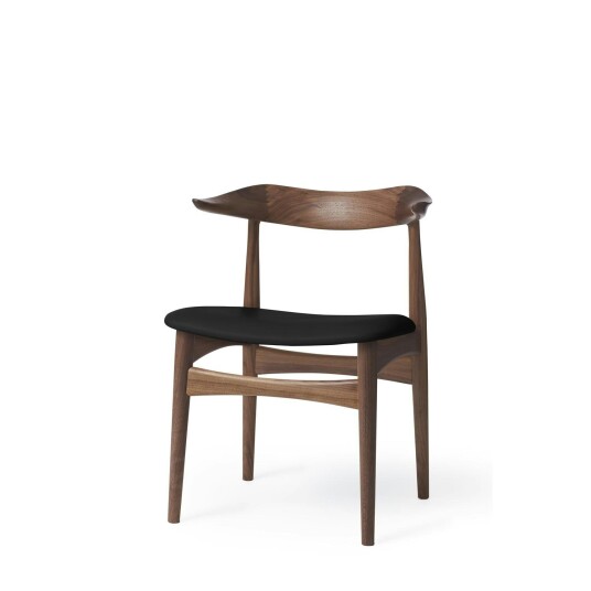 Warm Nordic Cow Horn Stol Svart / Oljet Valnøtt