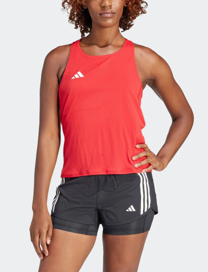 adidas Performance Adizero E Tank - Red - XS