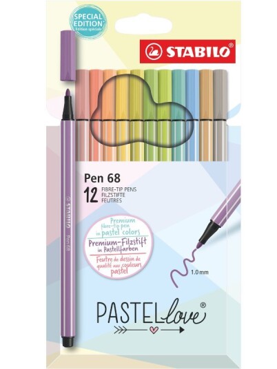 STABILO Pastellove Pen 68 tusjpenner 12 farger