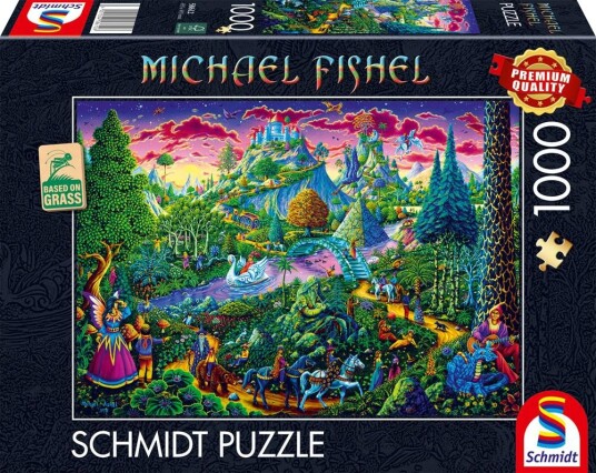 Schmidt Spiele 58612 Puslespill 1000 brikker Michael Fishel Fantasy Eventyrverden