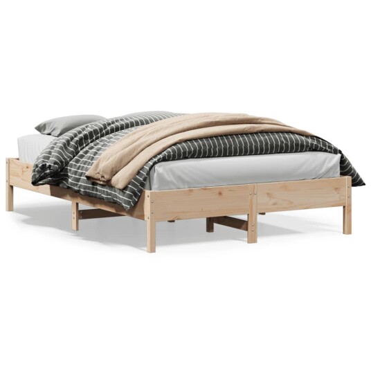 vidaXL Sengeramme 140x200 cm heltre furu 8721012428638