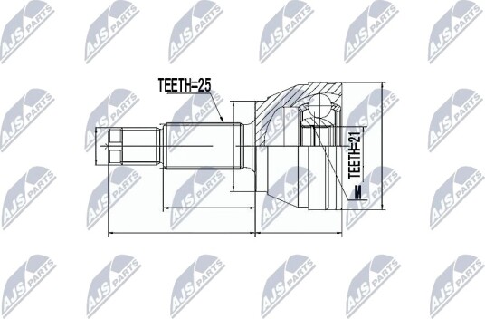 Nty Drivknute drivaksel NTY NPZ FR 014