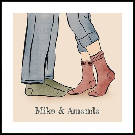 Couple Names Personal Plakat Plakat / 50x50cm Couple Names Personal Plakat Plakat / 50x50cm