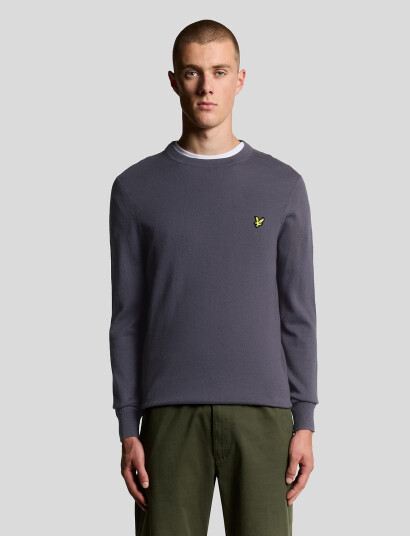 Lyle & Scott Cotton Merino Crew Neck Jumper - Purple - XXL Lyle & Scott Cotton Merino Crew Neck Jumper - Purple - XXL
