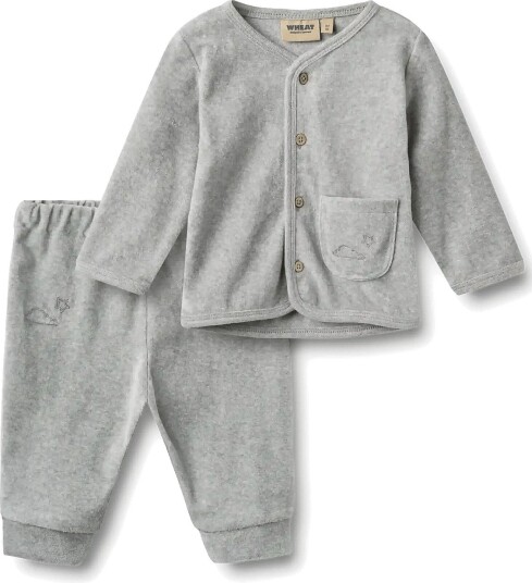 Wheat Set Sweat Cardigan & Trousers Toto MELANGE GREY 62