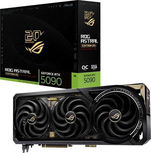 ASUS GeForce RTX 5090 ROG Astral 20th Edition 32GB GDDR7 RAM Grafikkort ASUS GeForce RTX 5090 ROG Astral 20th Edition 32GB GDDR7 RAM Grafikkort