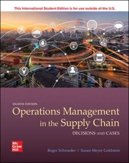 Ise Operations Management In The Supply Chain: Decisions & Cases Av Roger Schroeder, Susan Goldstein