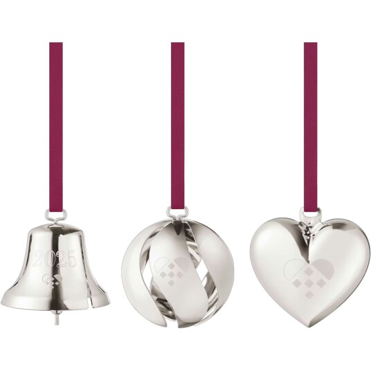 Georg Jensen 2025 Pyntegjenstand 3 pk Palladiumplettert