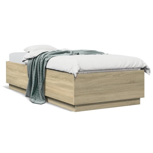 Sengeramme sonoma eik 90x200 cm konstruert tre 8721012274600