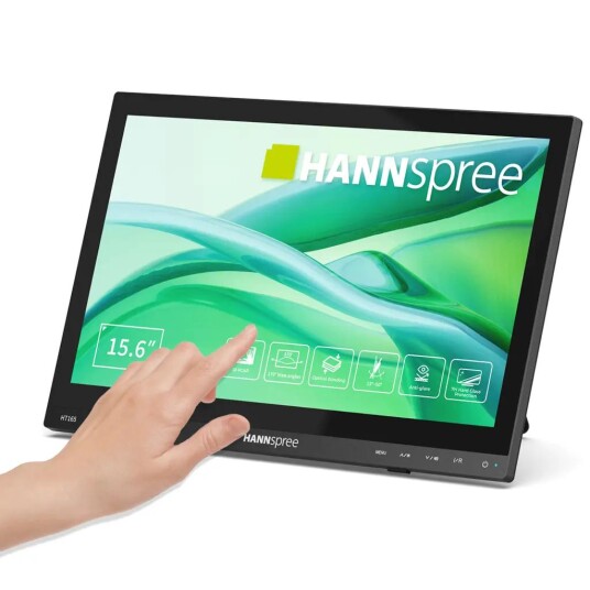 Hannspree HT165HPB 15.6" LED PC-skjerm Full HD Berøringsskjerm Svart Hannspree HT165HPB 15.6" LED PC-skjerm Full HD Berøringsskjerm Svart