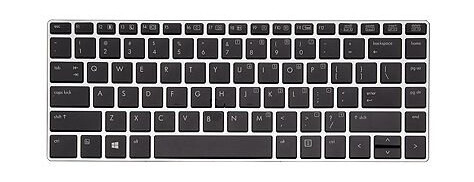 HP KEYBOARD ISK/PT BLK/NSV W8 (FR