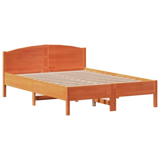  Sengeramme uten madrass voksbrun 160x200 cm heltre furu