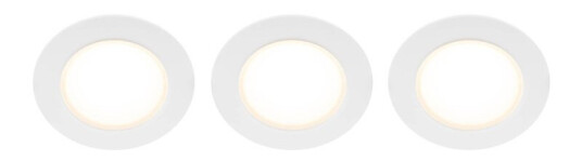 Llitt Doris 230V Dimbar downlight spotlight 3000K 400lm IP65 3-pack Vit
