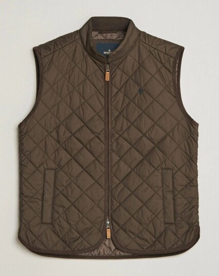 Morris Teddy Quilted Vest Brown