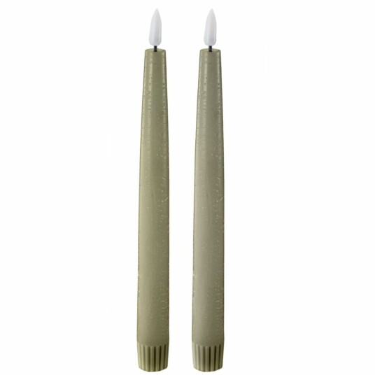 Edelweiss LED kronelys 2,2x22 cm 2 stk green leaf Edelweiss LED kronelys 2,2x22 cm 2 stk green leaf