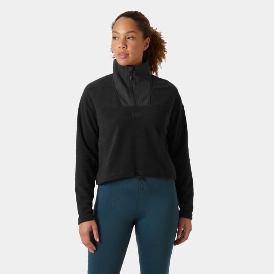 Helly Hansen Daybreaker Kort Fleecetrøye Dame Svart XL