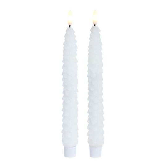 Lene Bjerre - Livia LED-kronelys 25 cm 2 stk hvit Lene Bjerre - Livia LED-kronelys 25 cm 2 stk hvit