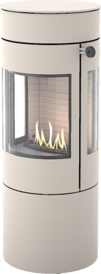 Viva L 120 sand frittstående biopeis med sideglass og ståldør Viva L 120 sand frittstående biopeis med sideglass og ståldør