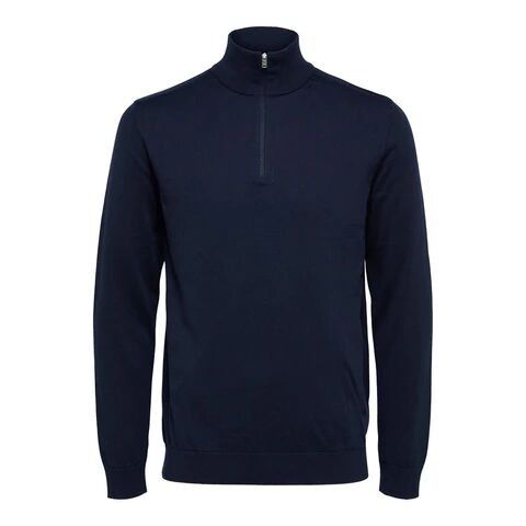 Selected Homme Berg Half Zip Cardigan B - Navy Blazer XXL