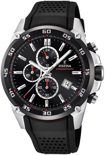 Festina Herreklokke F20330 5 Sort/Gummi Ø46 mm Festina Herreklokke F20330 5 Sort/Gummi Ø46 mm