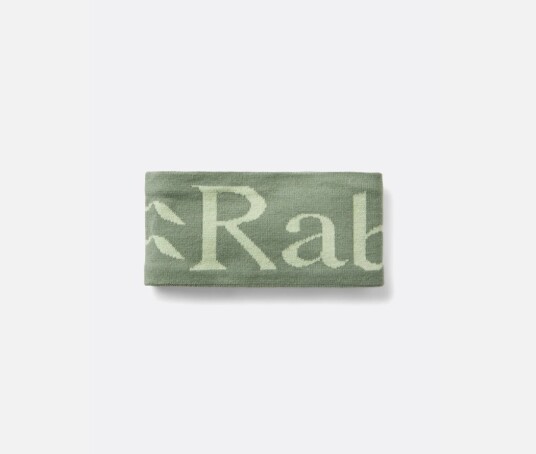 RAB Knitted logo Headband Dark Fig Green/Green