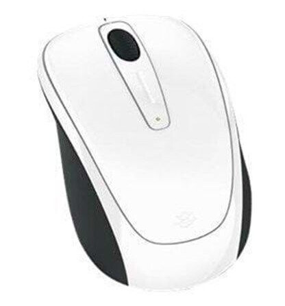 Microsoft Wireless Mobile Mouse 3500 BWH - Mus - Optisk - 3 knapper - Hvit