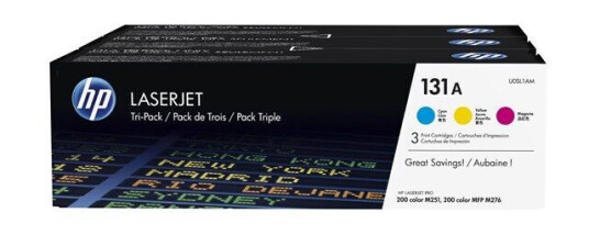 HP 131A / U0SL1AM 3-Pack - Laser toner Flerfarget HP 131A / U0SL1AM 3-Pack - Laser toner Flerfarget