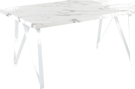 Senneterre Spisebord 90x160 cm - Hvit/Grå