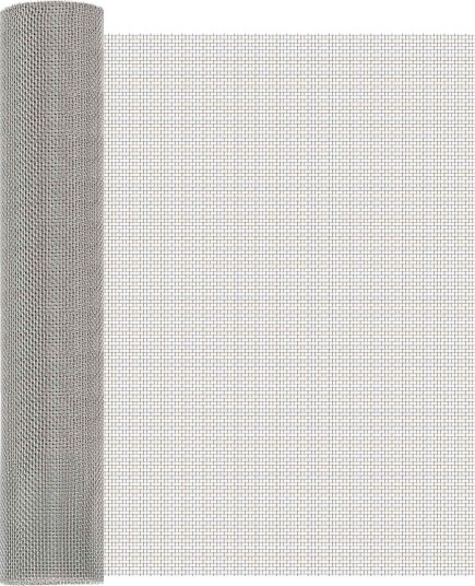 vidaXL Maskeskjerm 60 x 200 cm 8 Mesh Rustfritt stål 201 Sølv