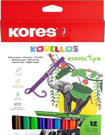 Kores Korello Fargetusjer 12 Stk. Kores Korello Fargetusjer 12 Stk.