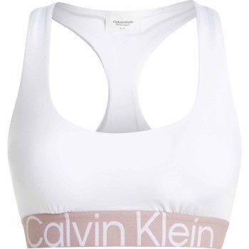 Calvin Klein BH Sport Medium Impact Sports Bra Hvit/Rosa Large Dame Calvin Klein BH Sport Medium Impact Sports Bra Hvit/Rosa Large Dame