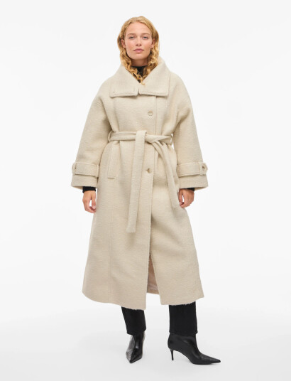 Vila Vikera L/S Coat Cream 40