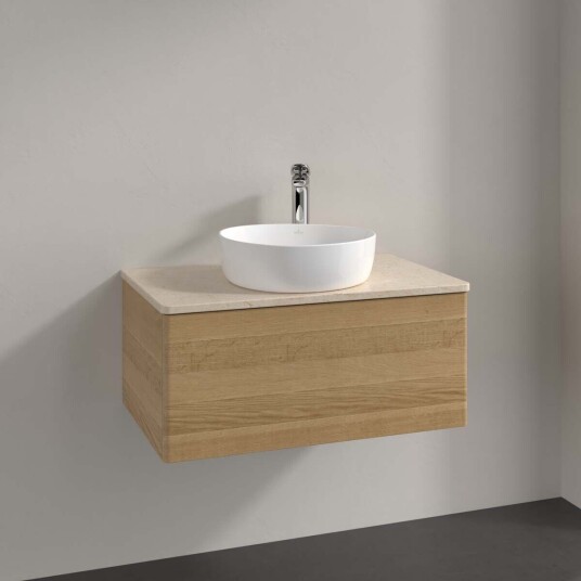 Villeroy & Boch Antao Servantskap med 1 skuff 80x50x36 cm u/lys Eik/Crème Villeroy & Boch Antao Servantskap med 1 skuff 80x50x36 cm u/lys Eik/Crème