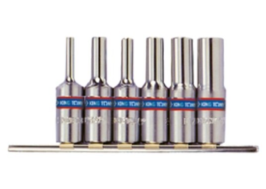 King Tony 3116Pr, Støpselsett, 3/8", 6 Hoder, 71 G, Frankrike