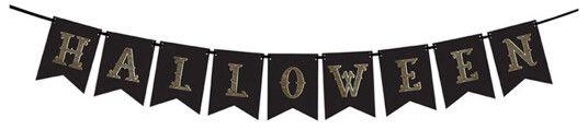 PartyDeco Girlander Svart Halloween