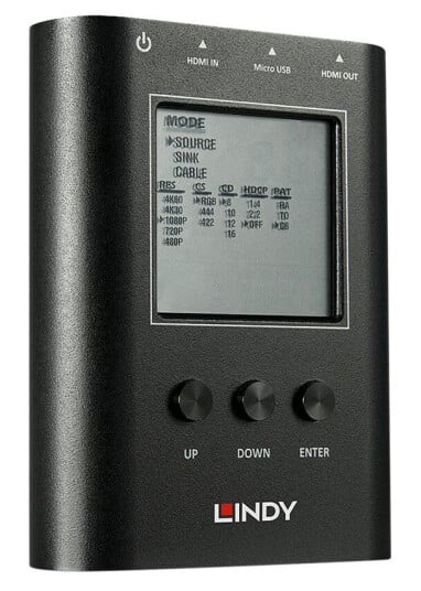 LINDY HDMI 2.0 18G Signal Analyser and Generator HDMI test signal generator / analyzer LINDY HDMI 2.0 18G Signal Analyser and Generator HDMI test signal generator / analyzer