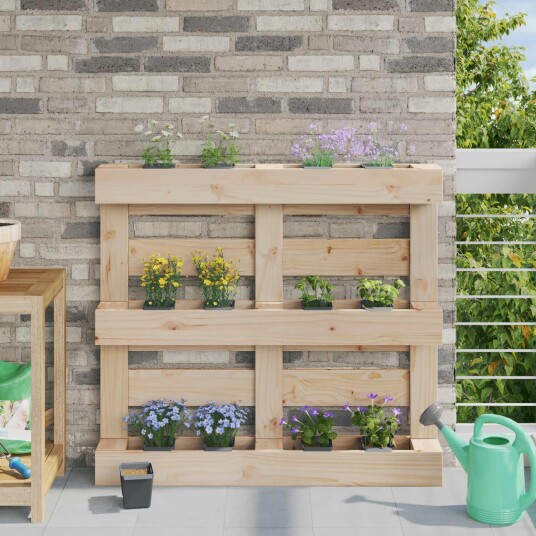 vidaXL Blomsterkasser for Euro paller 24 pcs Grå 13,5 x 9 x 9,5 cm
